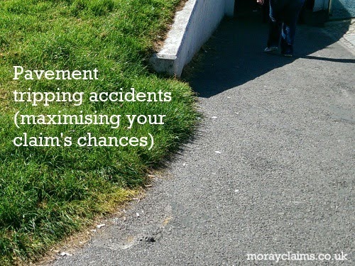 A Trip Hazard on a Footpath near the A96 in Elgin Moray A Trip Hazard on a Footpath near the A96 in Elgin Moray